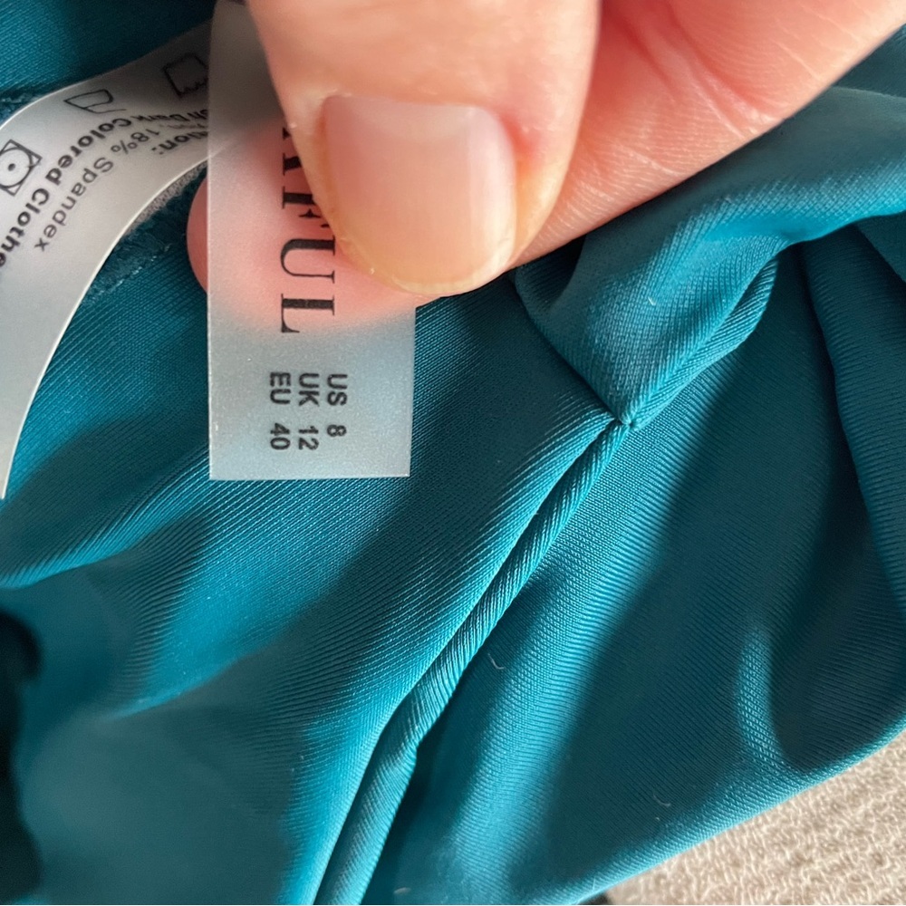 Teal High Waisted Bikini Set - Picture 6 of 6